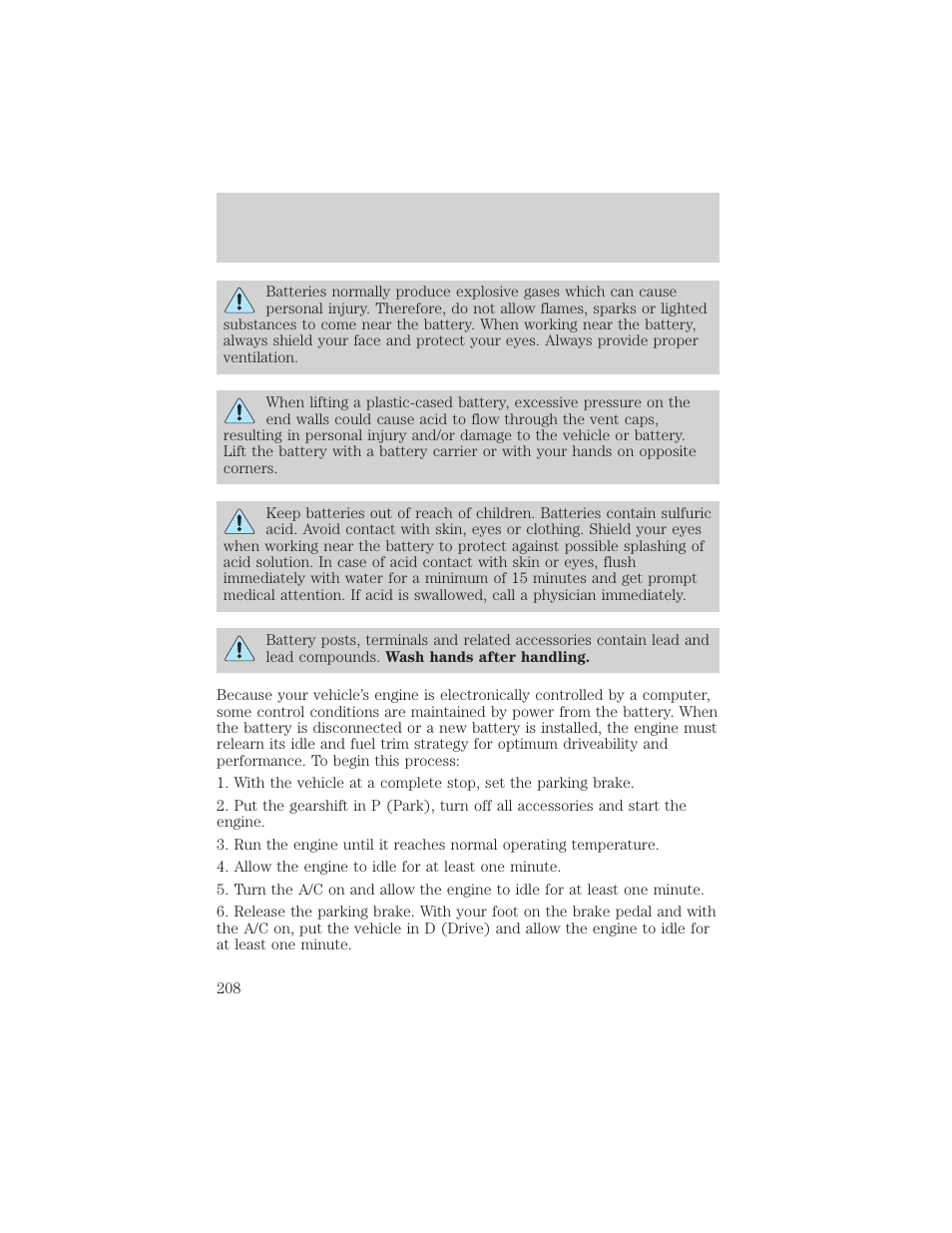 Maintenance and specifications | FORD 2002 Taurus v.2 User Manual | Page 208 / 256