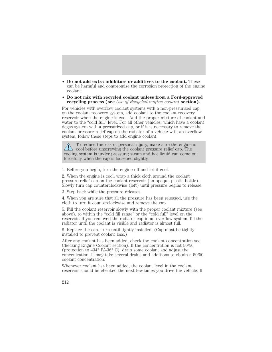 Maintenance and specifications | FORD 2002 Taurus v.2 User Manual | Page 212 / 256