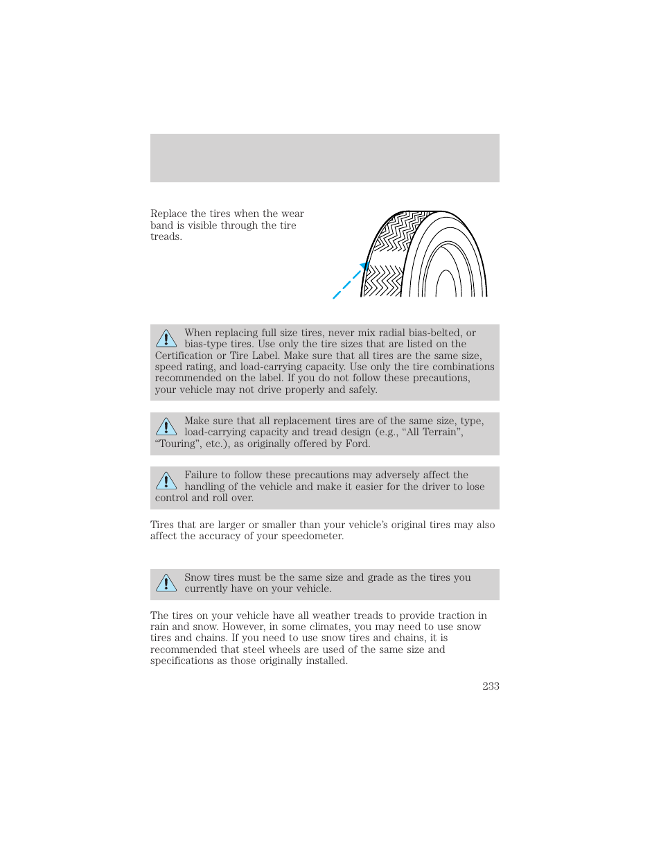 Maintenance and specifications | FORD 2002 Taurus v.2 User Manual | Page 233 / 256