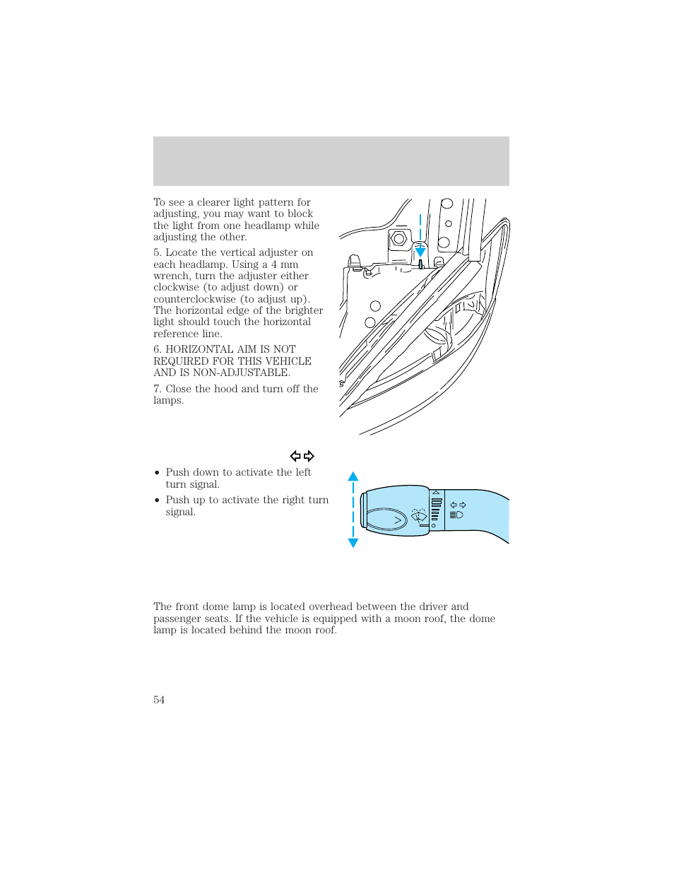 Lights | FORD 2002 Taurus v.2 User Manual | Page 54 / 256