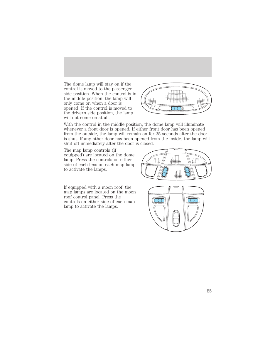 Lights | FORD 2002 Taurus v.2 User Manual | Page 55 / 256