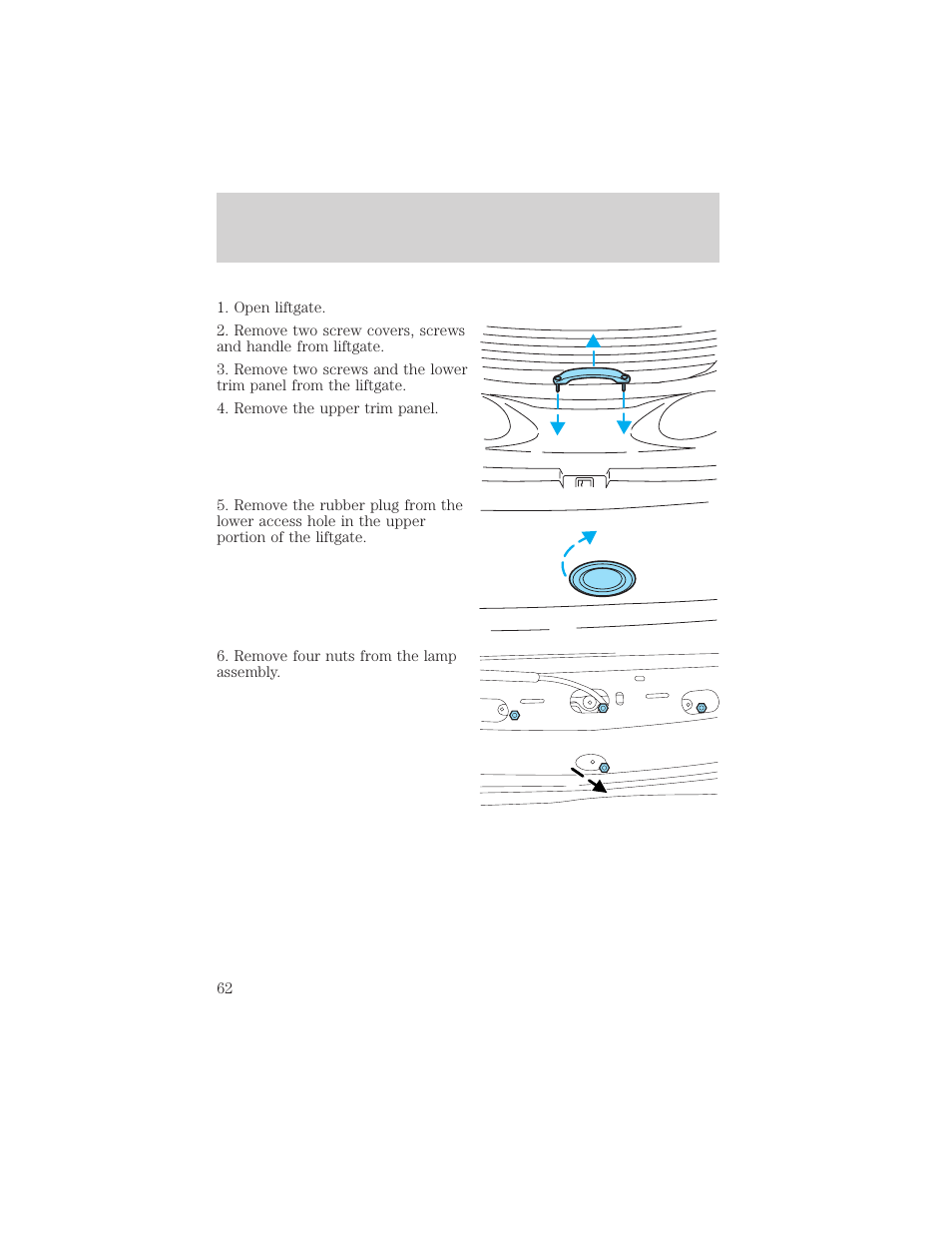 Lights | FORD 2002 Taurus v.2 User Manual | Page 62 / 256