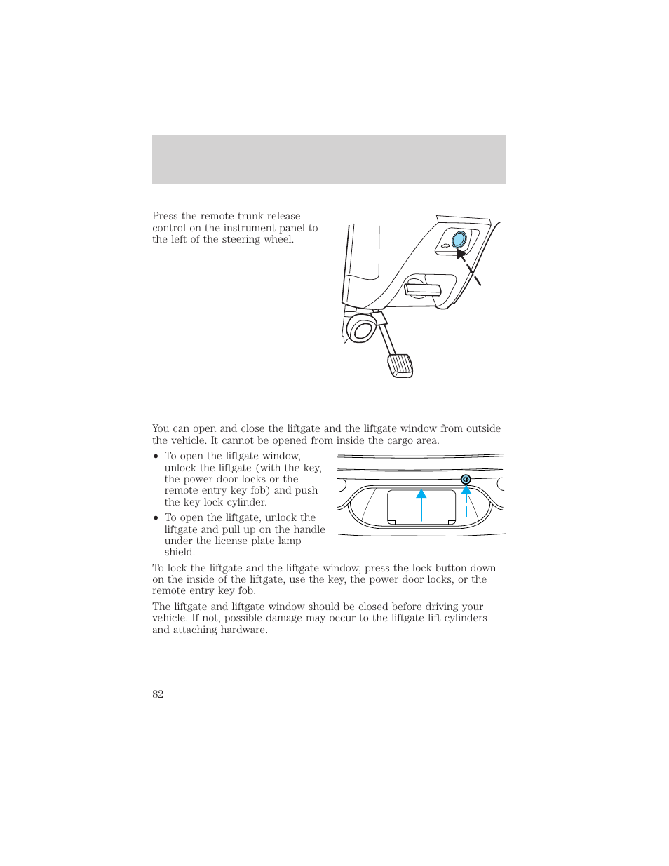 Driver controls | FORD 2002 Taurus v.2 User Manual | Page 82 / 256
