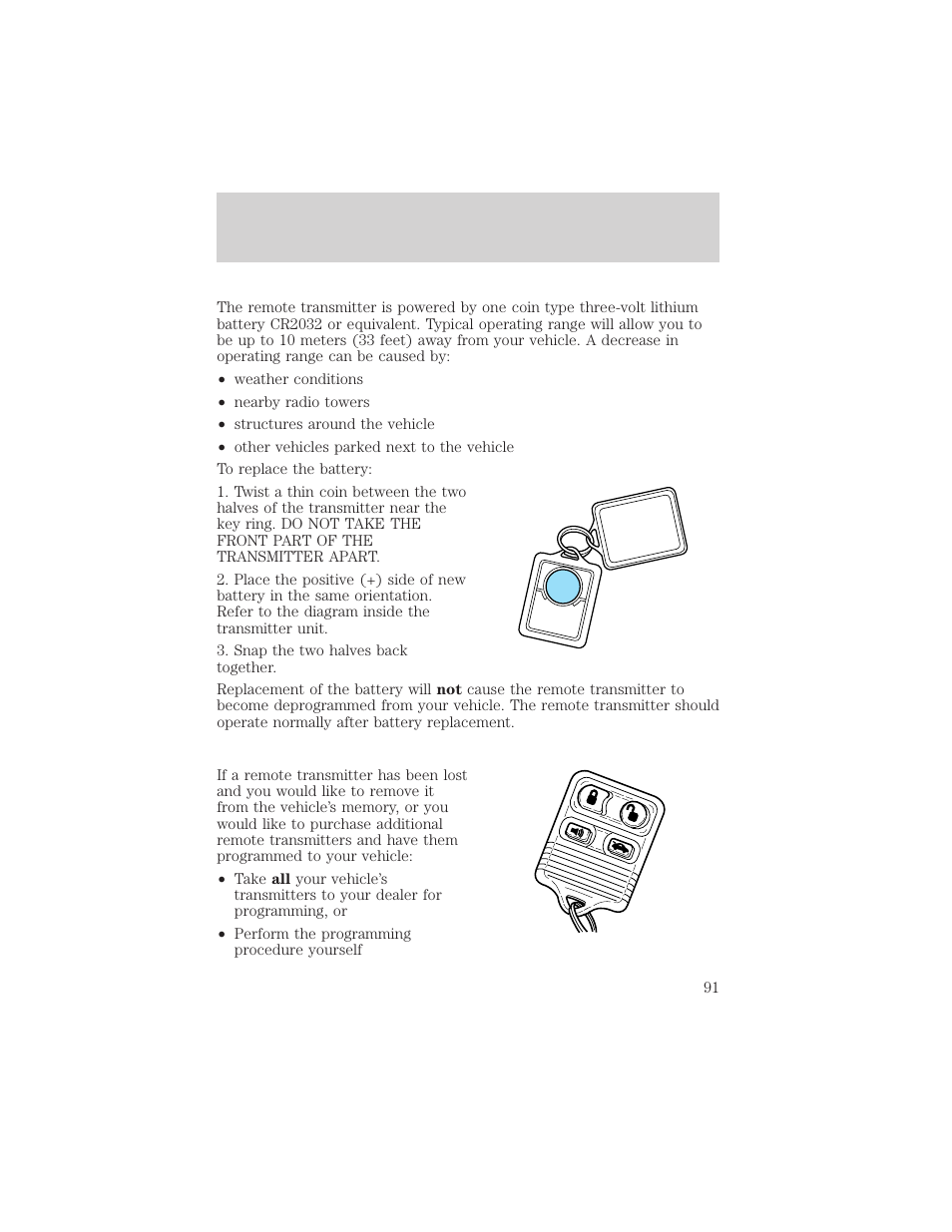 Locks and security | FORD 2002 Taurus v.2 User Manual | Page 91 / 256