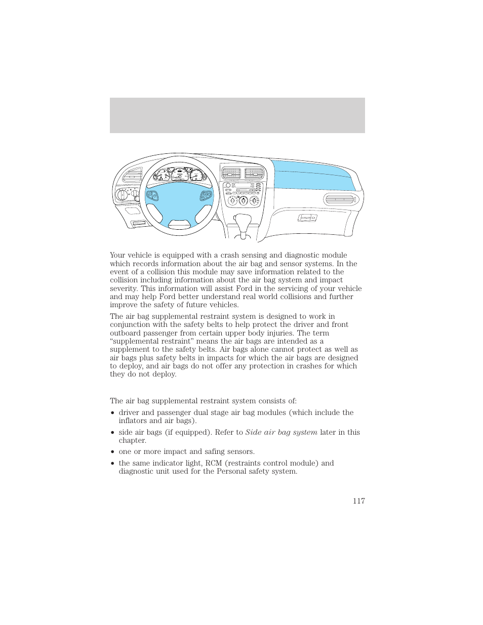 Seating and safety restraints | FORD 2002 Taurus v.3 User Manual | Page 117 / 240