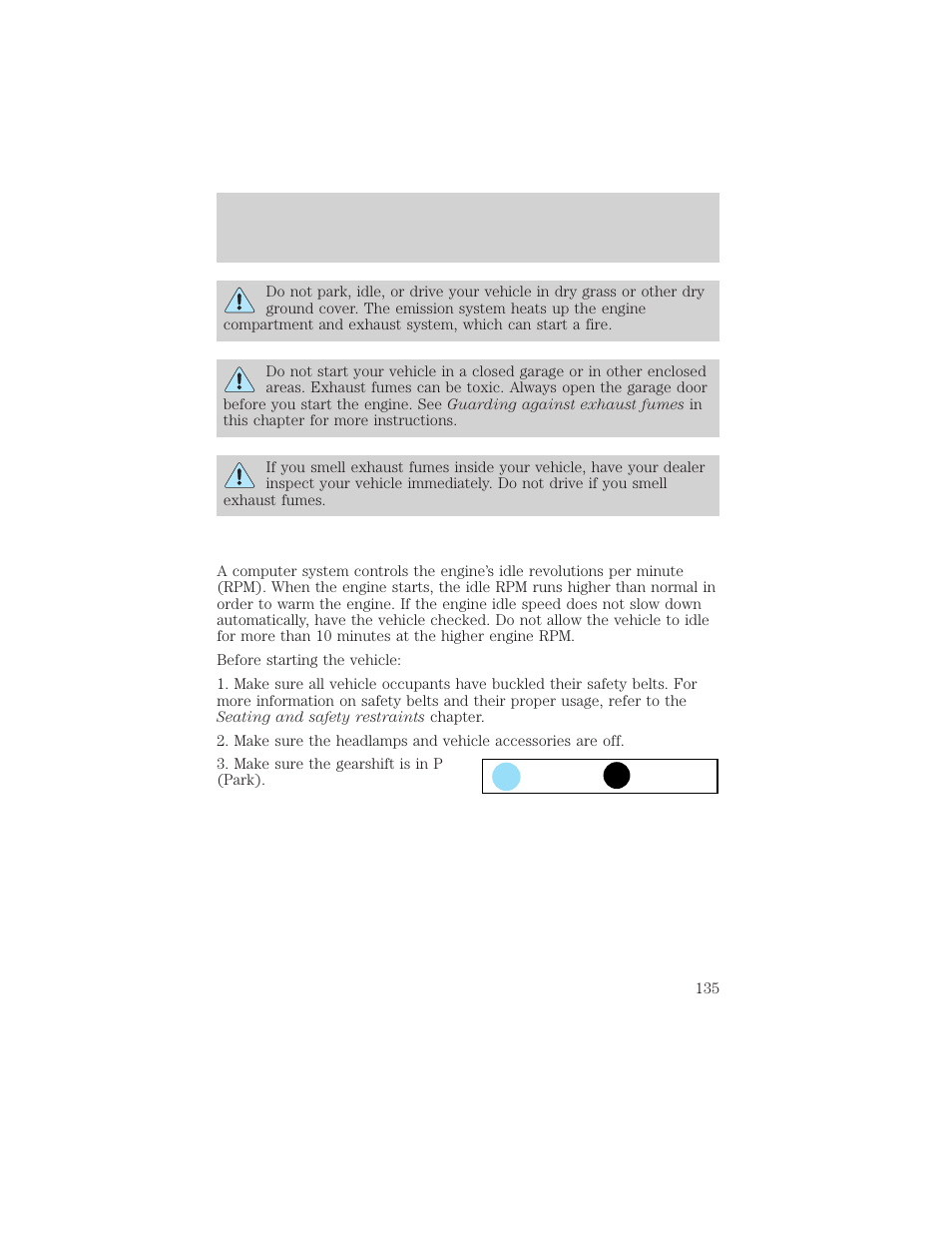 FORD 2002 Taurus v.3 User Manual | Page 135 / 240