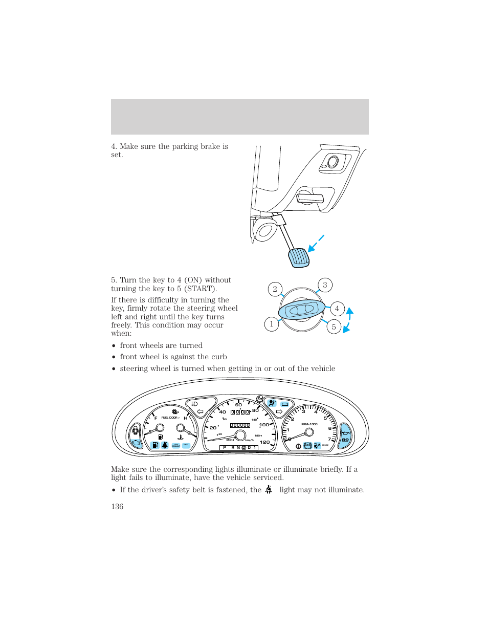 Driving | FORD 2002 Taurus v.3 User Manual | Page 136 / 240