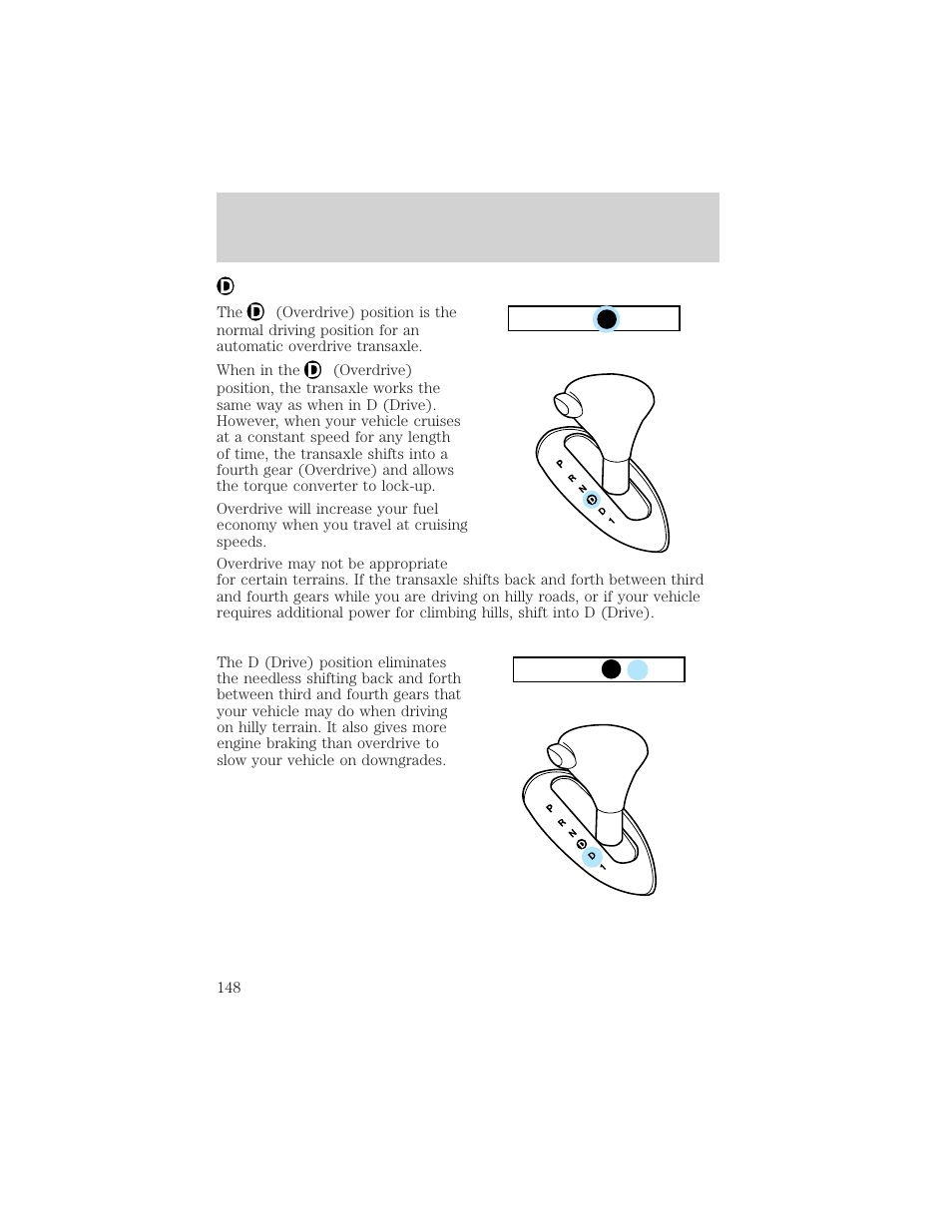 Driving | FORD 2002 Taurus v.3 User Manual | Page 148 / 240