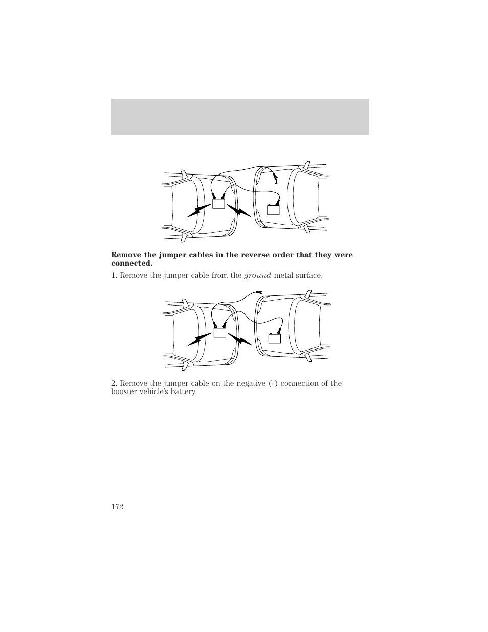 Roadside emergencies | FORD 2002 Taurus v.3 User Manual | Page 172 / 240