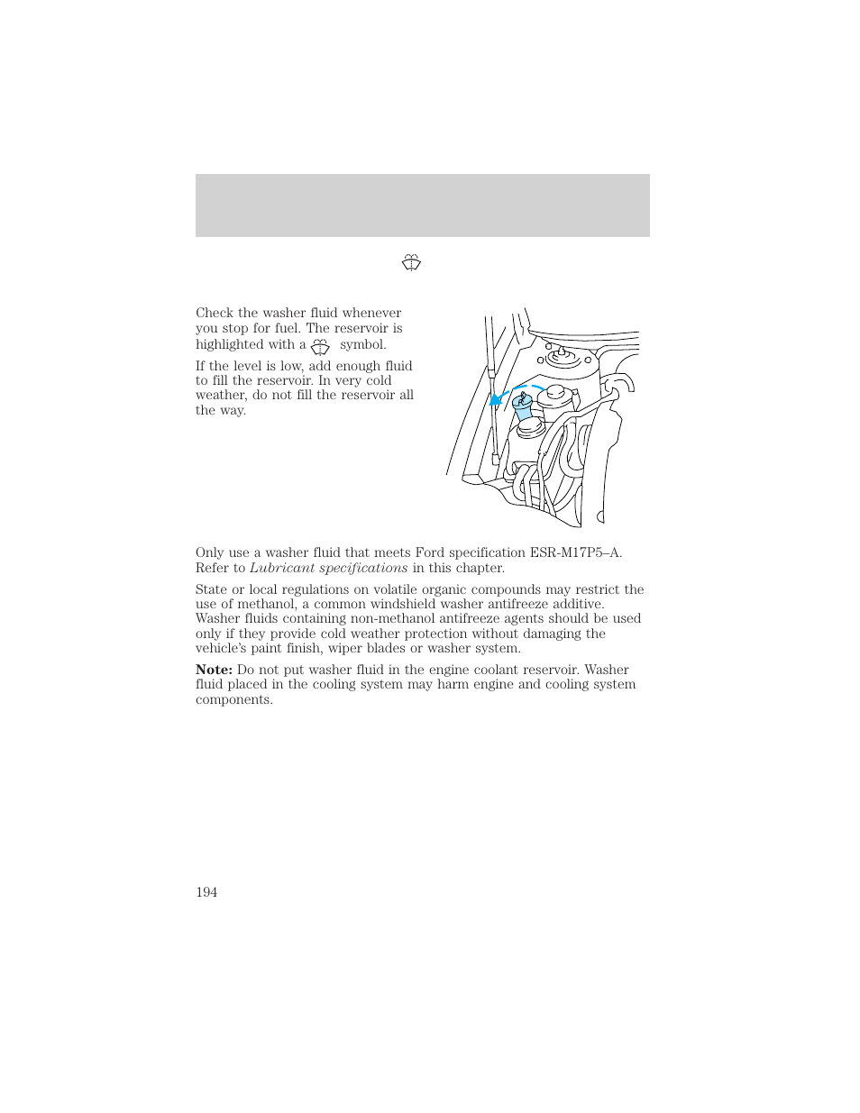 Maintenance and specifications | FORD 2002 Taurus v.3 User Manual | Page 194 / 240