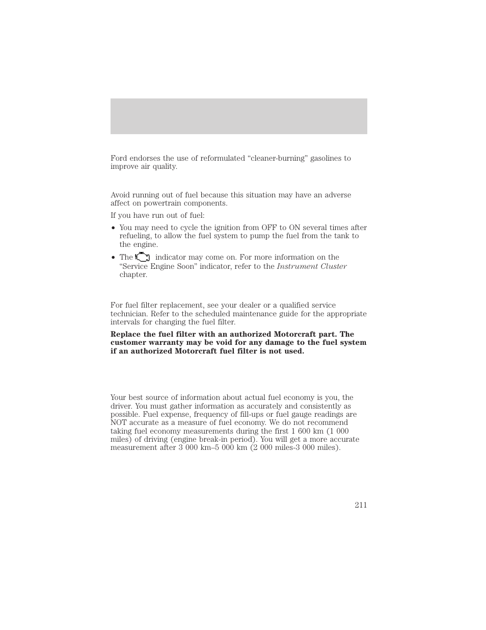 Maintenance and specifications | FORD 2002 Taurus v.3 User Manual | Page 211 / 240