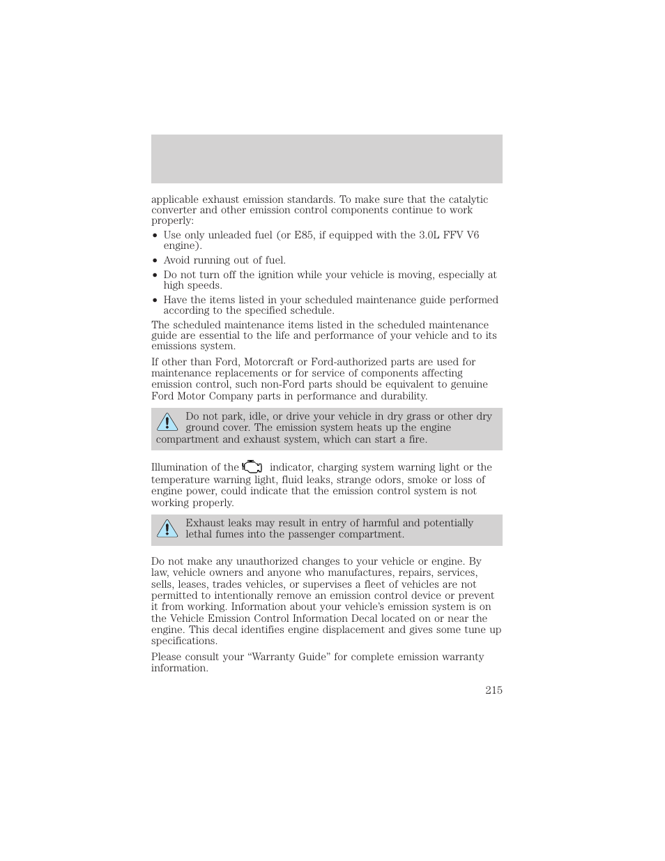 Maintenance and specifications | FORD 2002 Taurus v.3 User Manual | Page 215 / 240