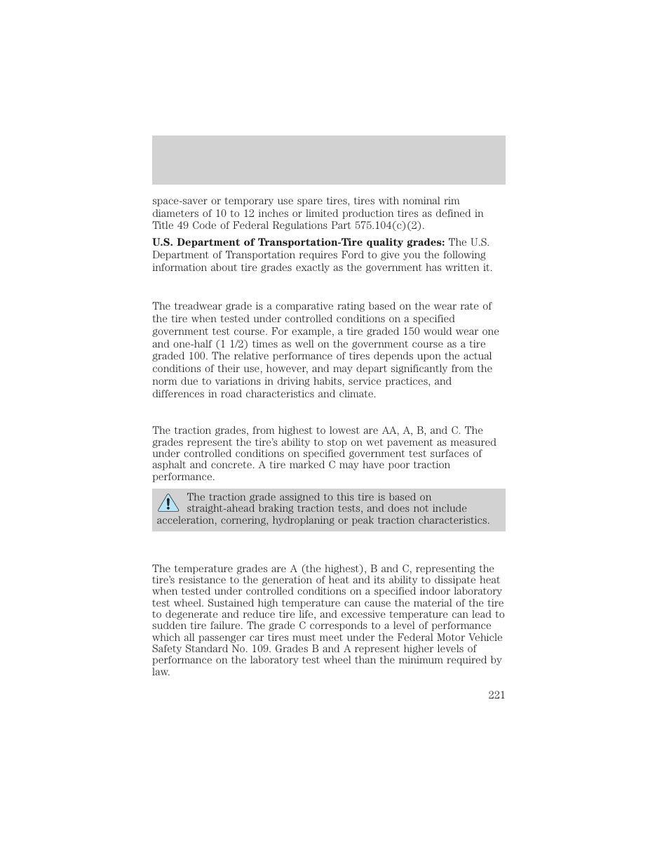 Maintenance and specifications | FORD 2002 Taurus v.3 User Manual | Page 221 / 240