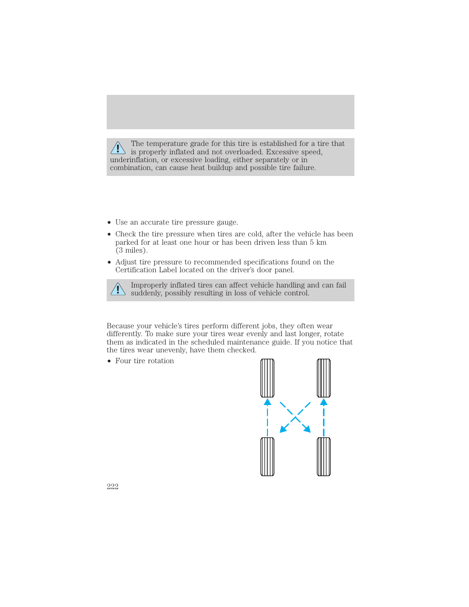 Maintenance and specifications | FORD 2002 Taurus v.3 User Manual | Page 222 / 240