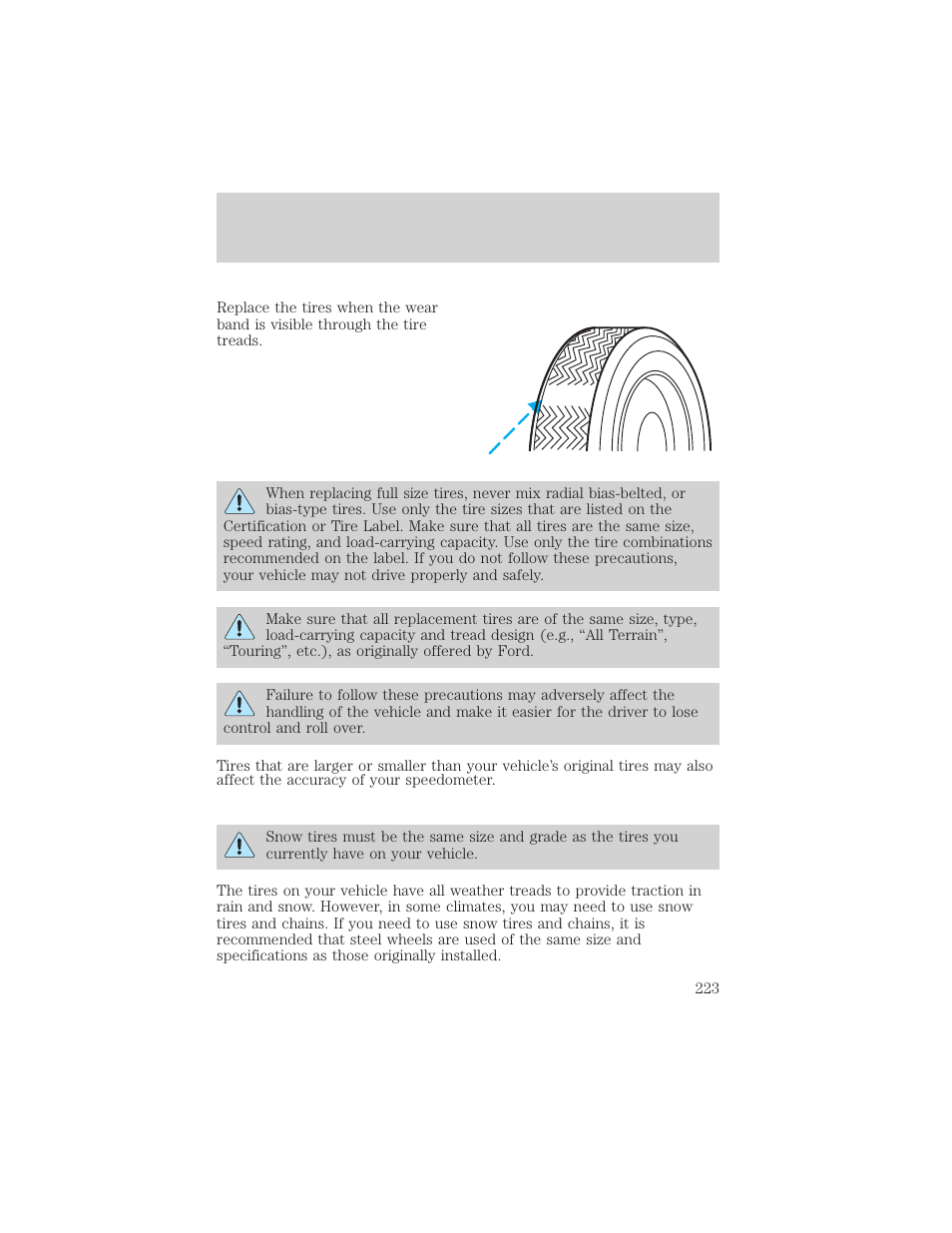 Maintenance and specifications | FORD 2002 Taurus v.3 User Manual | Page 223 / 240