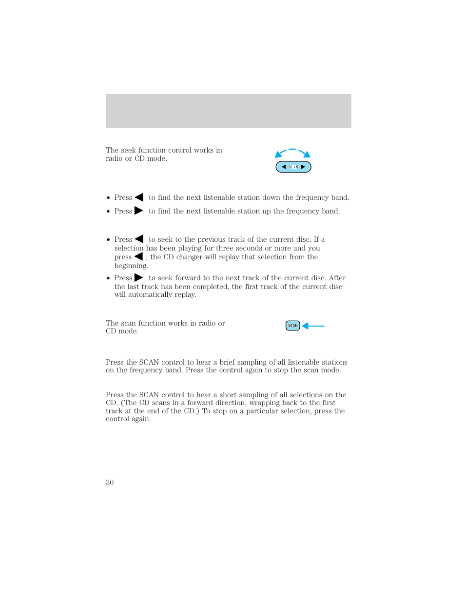 Entertainment systems | FORD 2002 Taurus v.3 User Manual | Page 30 / 240