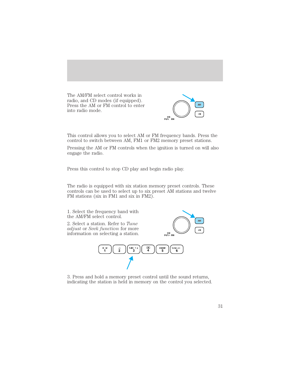 Entertainment systems | FORD 2002 Taurus v.3 User Manual | Page 31 / 240