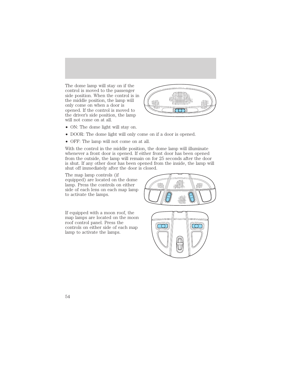 Lights | FORD 2002 Taurus v.3 User Manual | Page 54 / 240