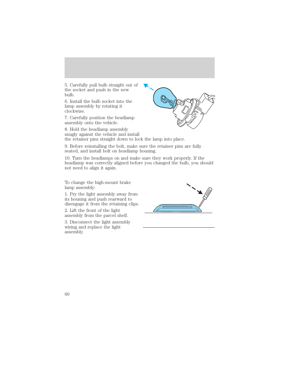 Lights | FORD 2002 Taurus v.3 User Manual | Page 60 / 240