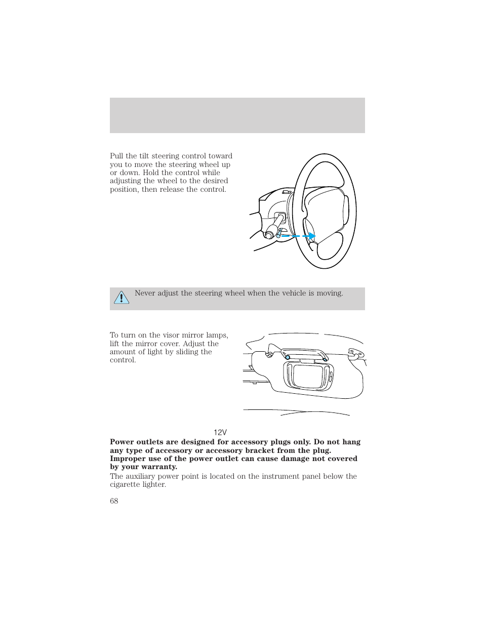 Driver controls | FORD 2002 Taurus v.3 User Manual | Page 68 / 240