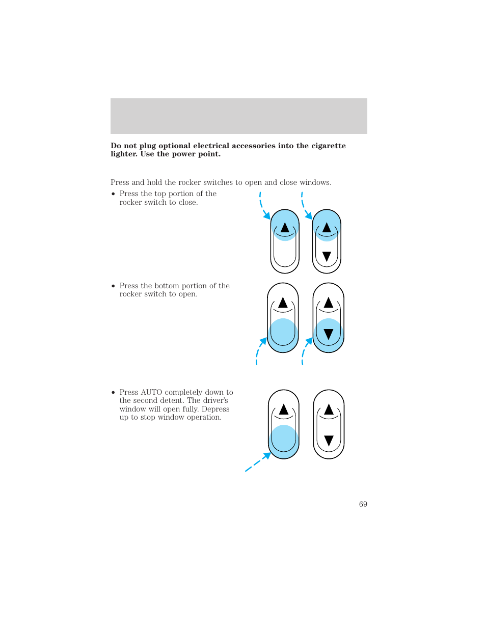 Driver controls | FORD 2002 Taurus v.3 User Manual | Page 69 / 240