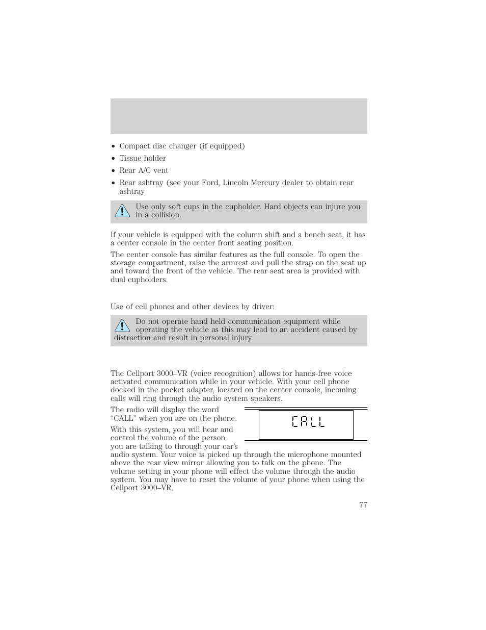 Driver controls | FORD 2002 Taurus v.3 User Manual | Page 77 / 240