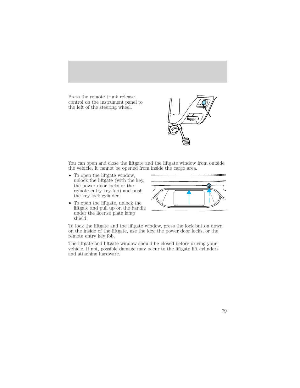 Driver controls | FORD 2002 Taurus v.3 User Manual | Page 79 / 240