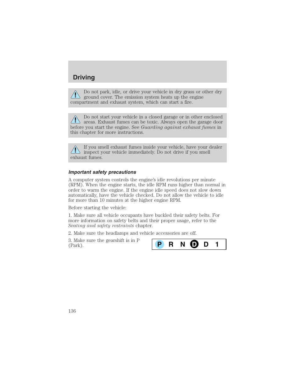 FORD 2002 Taurus v.4 User Manual | Page 136 / 240