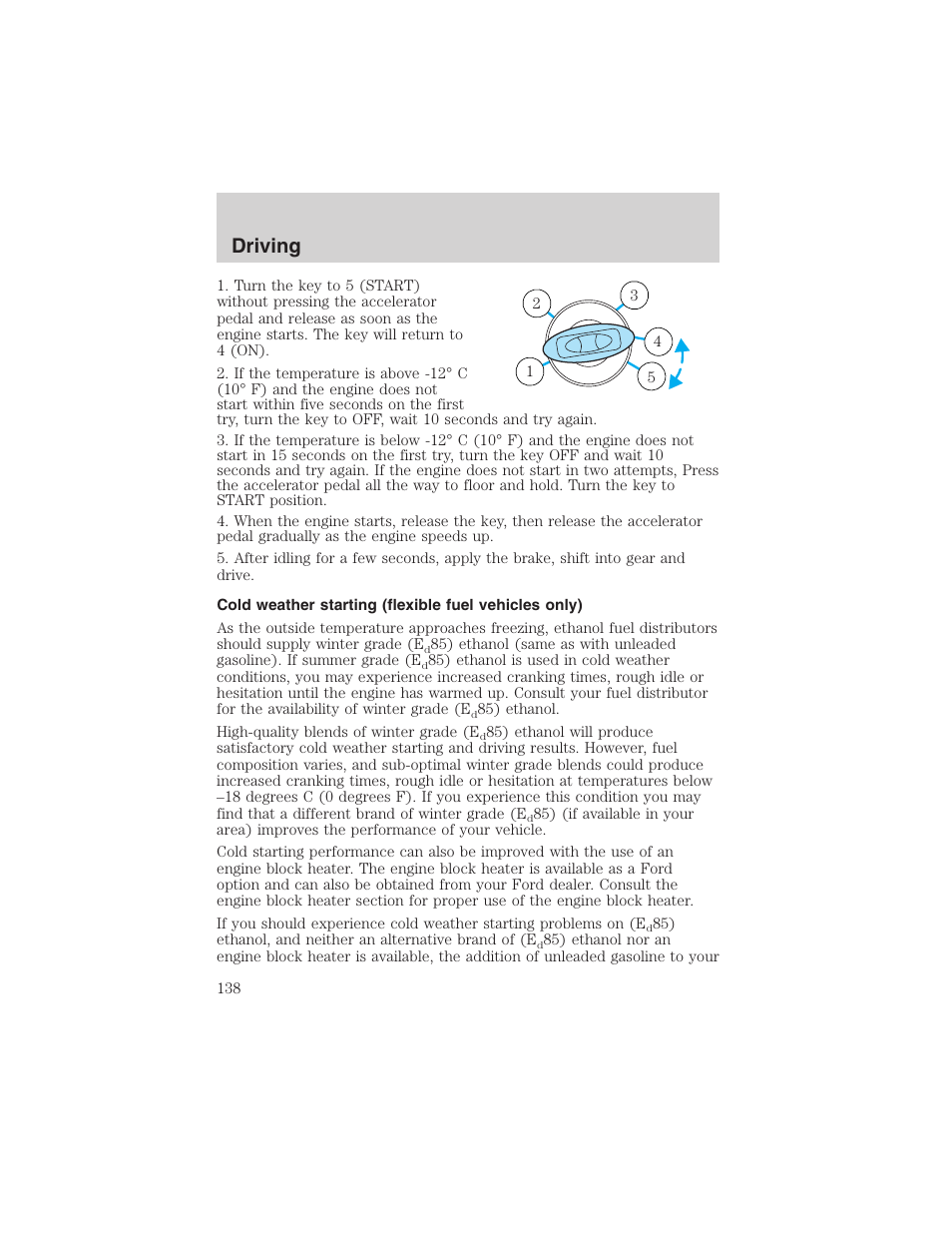 Driving | FORD 2002 Taurus v.4 User Manual | Page 138 / 240