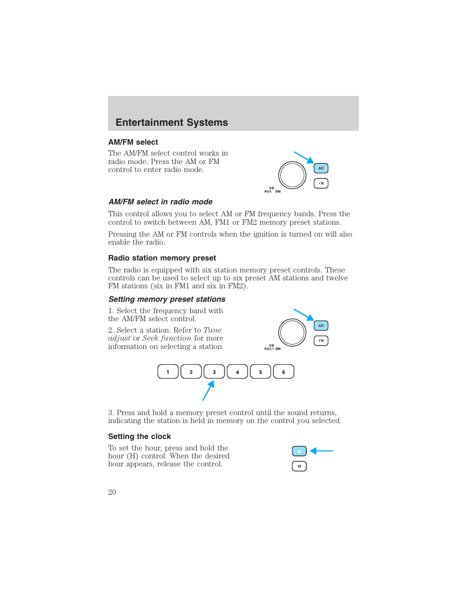 Entertainment systems | FORD 2002 Taurus v.4 User Manual | Page 20 / 240