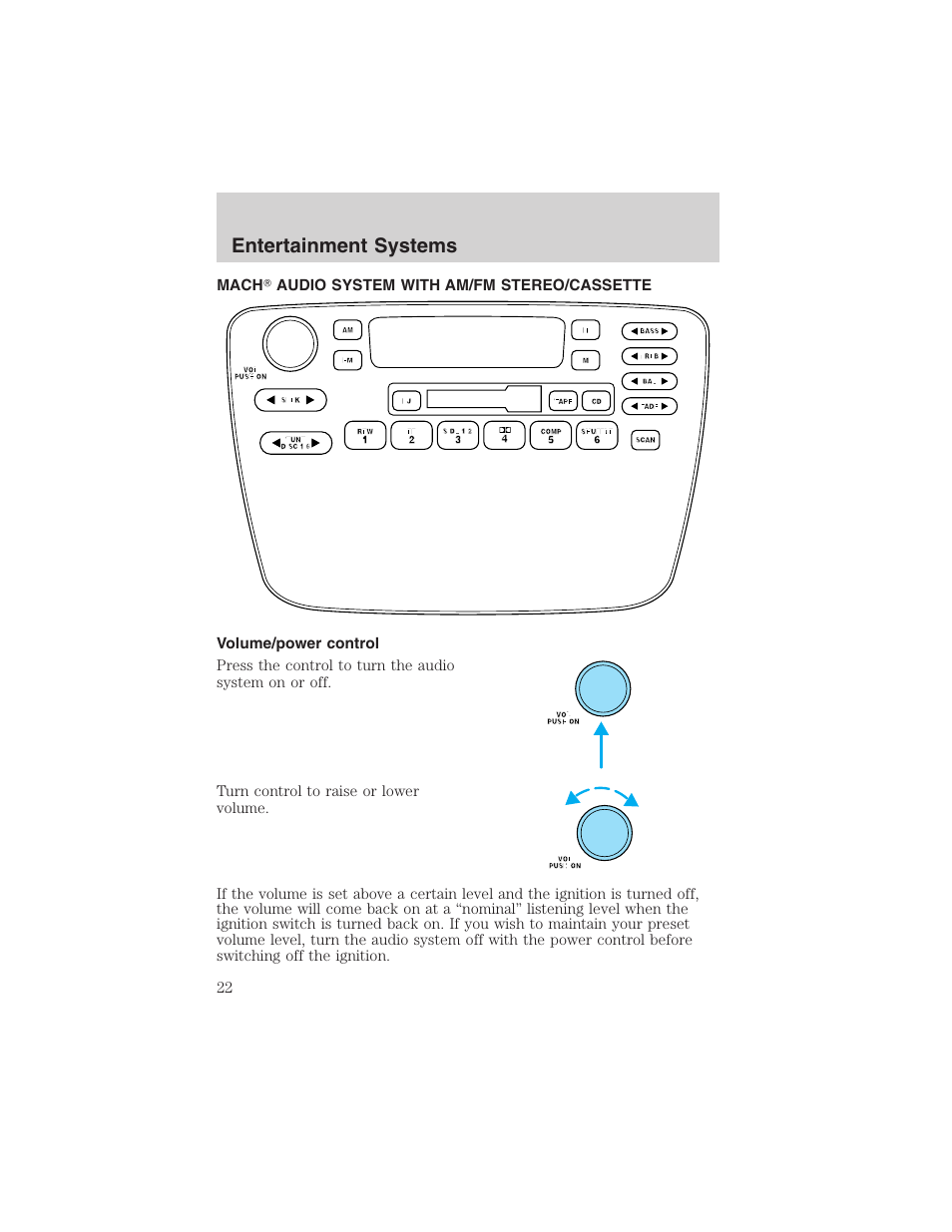 Entertainment systems | FORD 2002 Taurus v.4 User Manual | Page 22 / 240