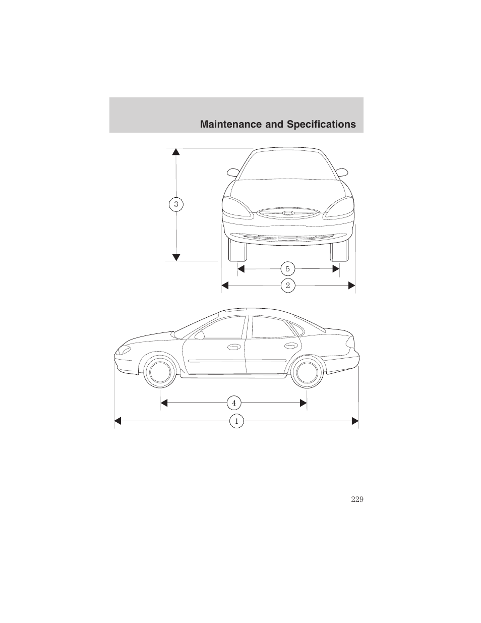 Maintenance and specifications | FORD 2002 Taurus v.4 User Manual | Page 229 / 240