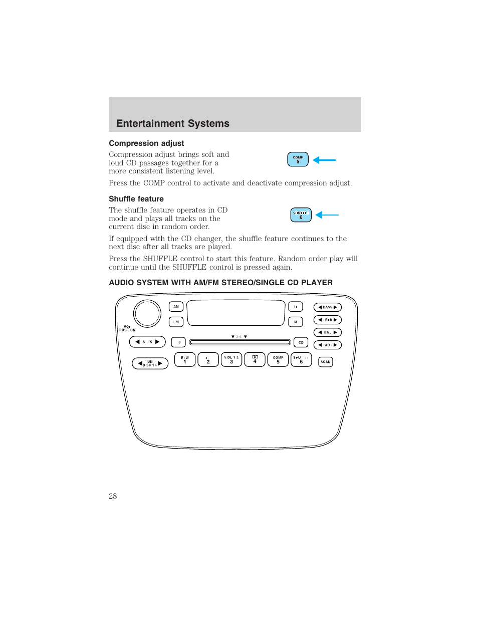 Entertainment systems | FORD 2002 Taurus v.4 User Manual | Page 28 / 240