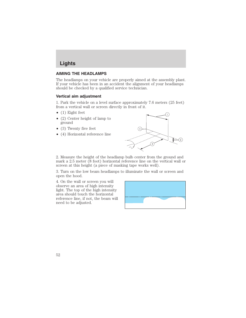 Lights | FORD 2002 Taurus v.4 User Manual | Page 52 / 240