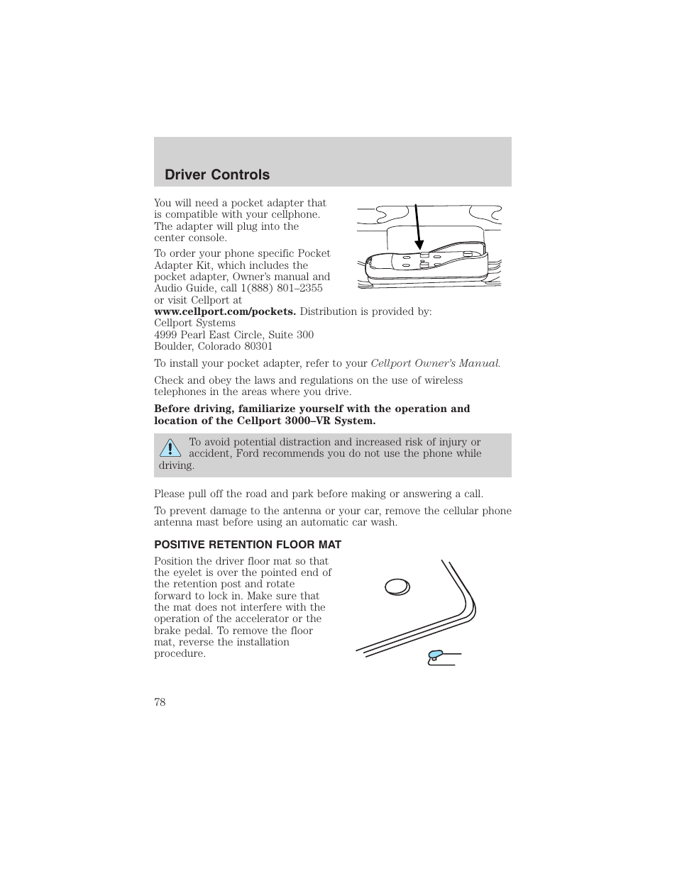 Driver controls | FORD 2002 Taurus v.4 User Manual | Page 78 / 240