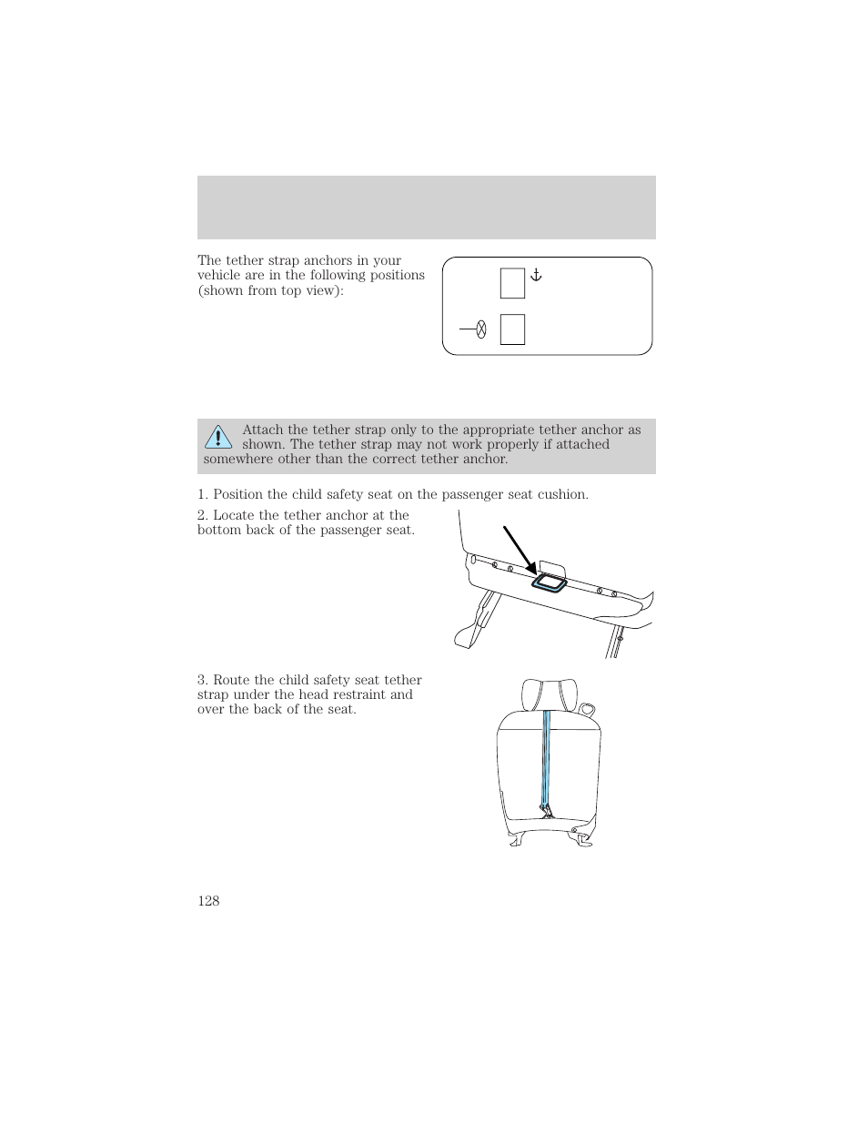 Seating and safety restraints | FORD 2002 Thunderbird v.1 User Manual | Page 128 / 248