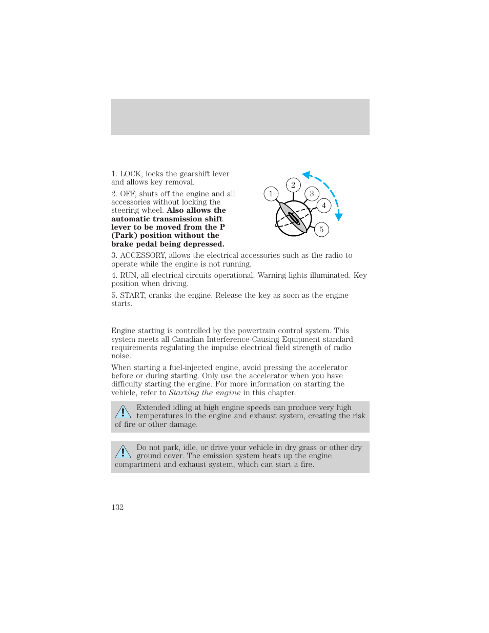 Driving | FORD 2002 Thunderbird v.1 User Manual | Page 132 / 248