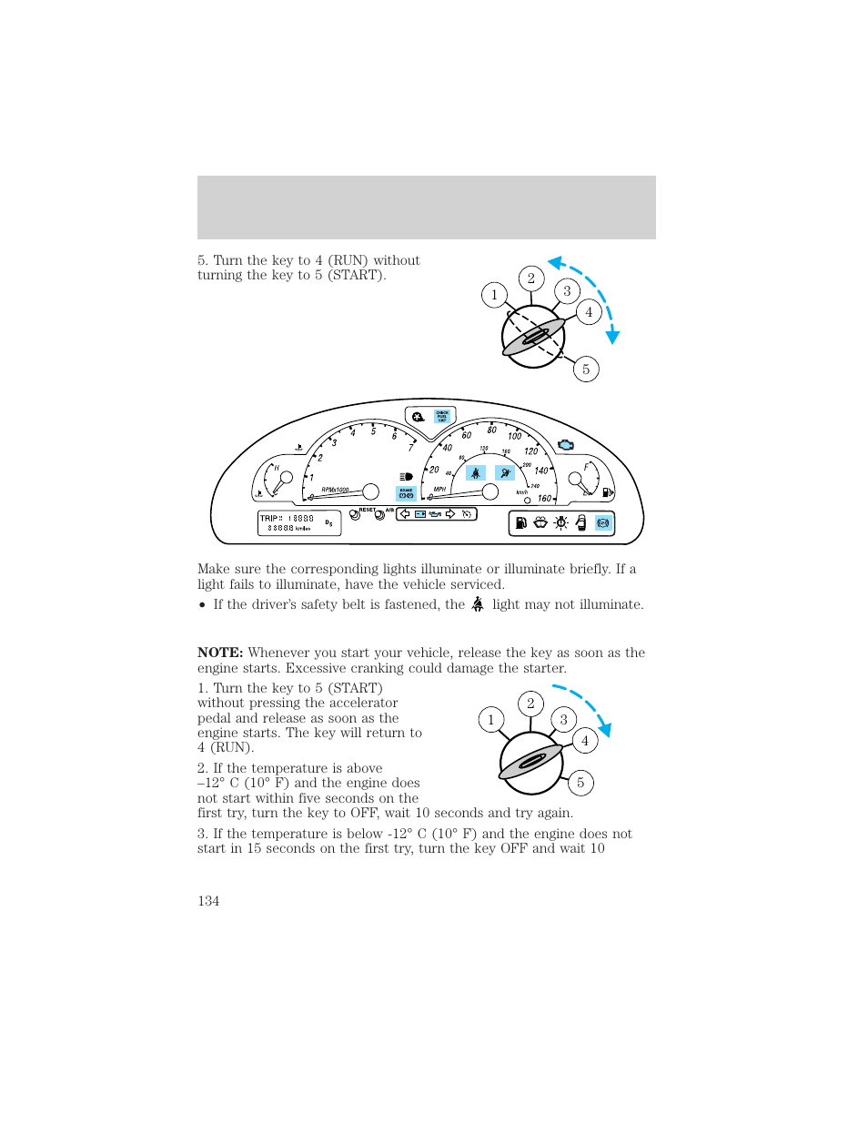 Driving | FORD 2002 Thunderbird v.1 User Manual | Page 134 / 248