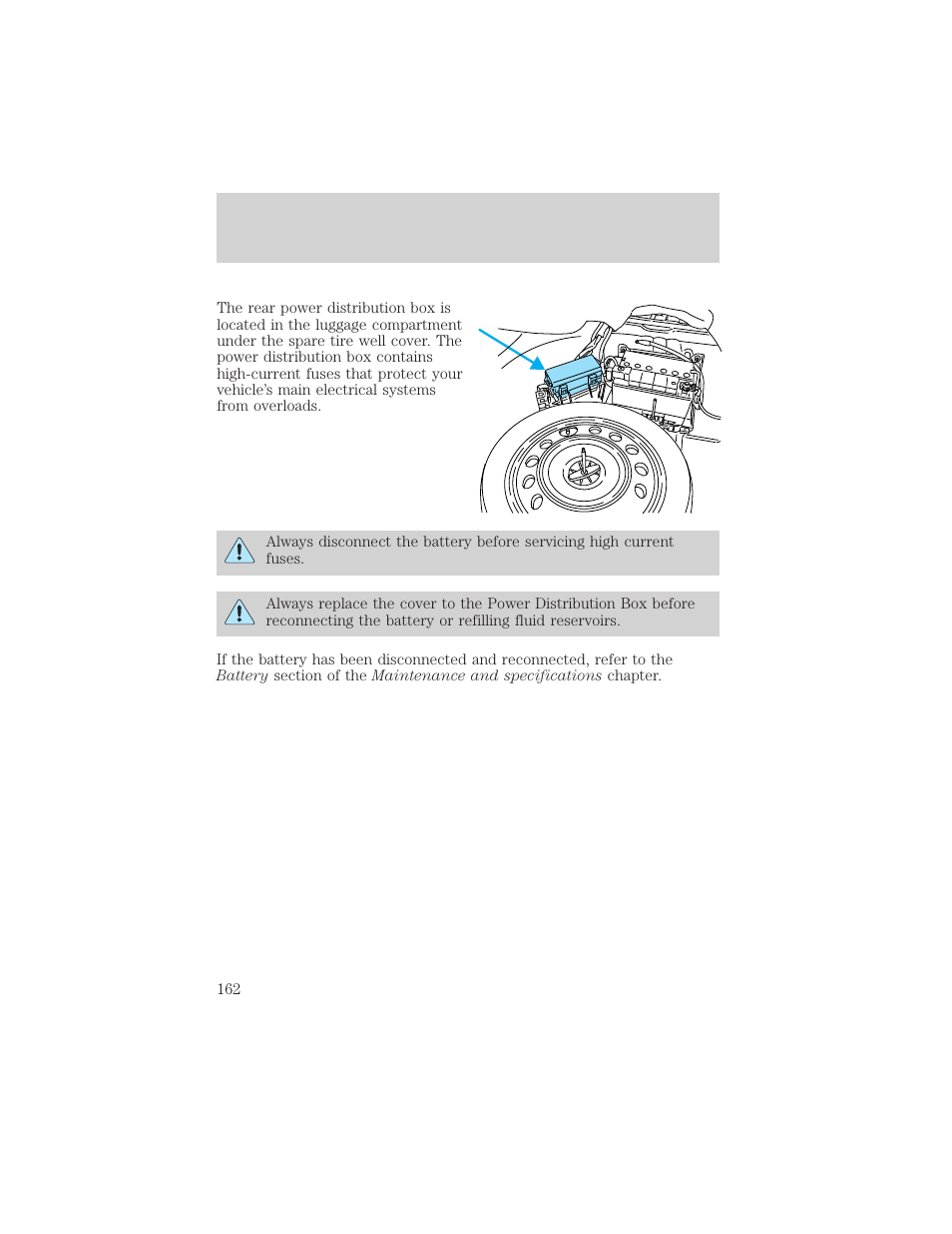 Roadside emergencies | FORD 2002 Thunderbird v.1 User Manual | Page 162 / 248
