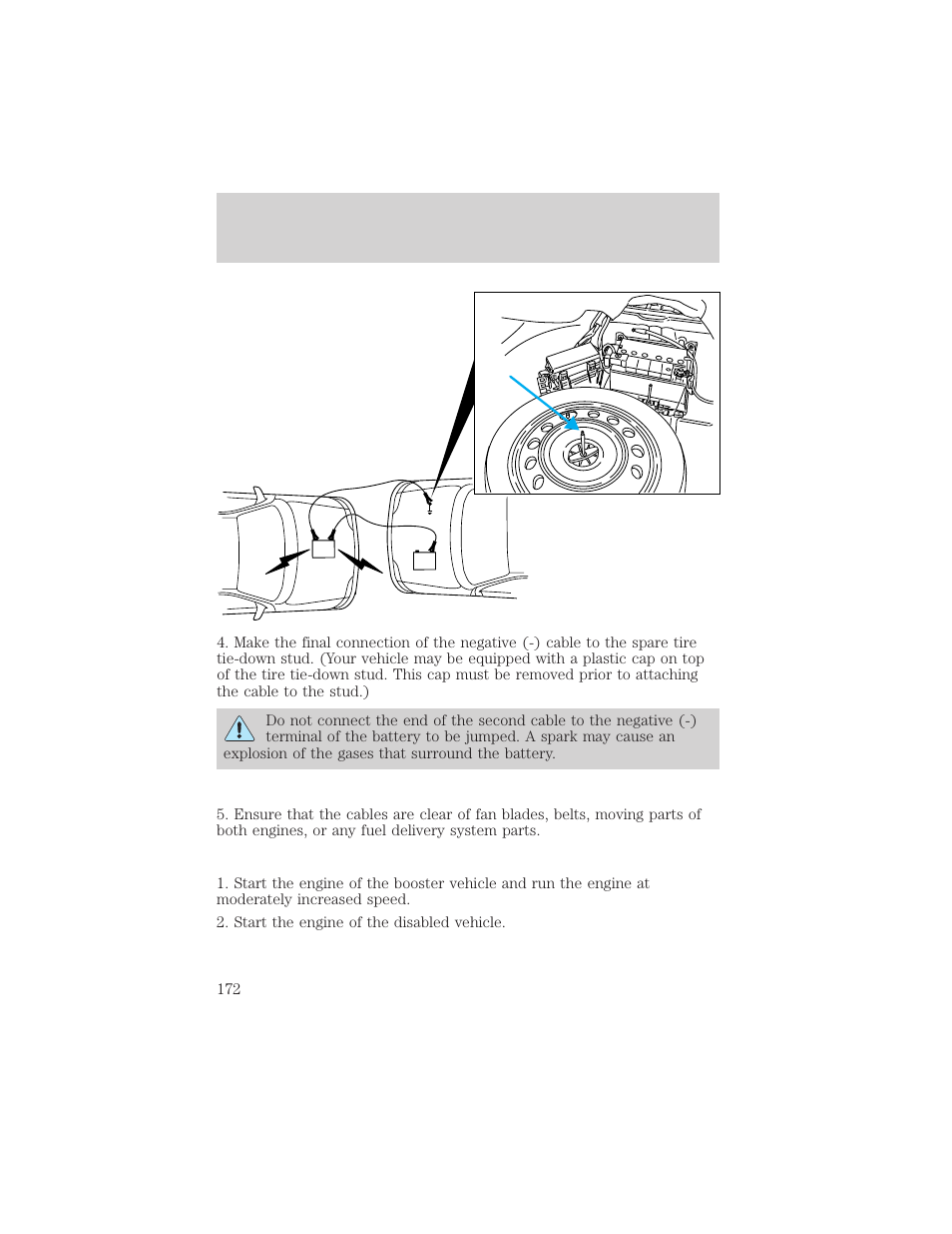 Roadside emergencies | FORD 2002 Thunderbird v.1 User Manual | Page 172 / 248