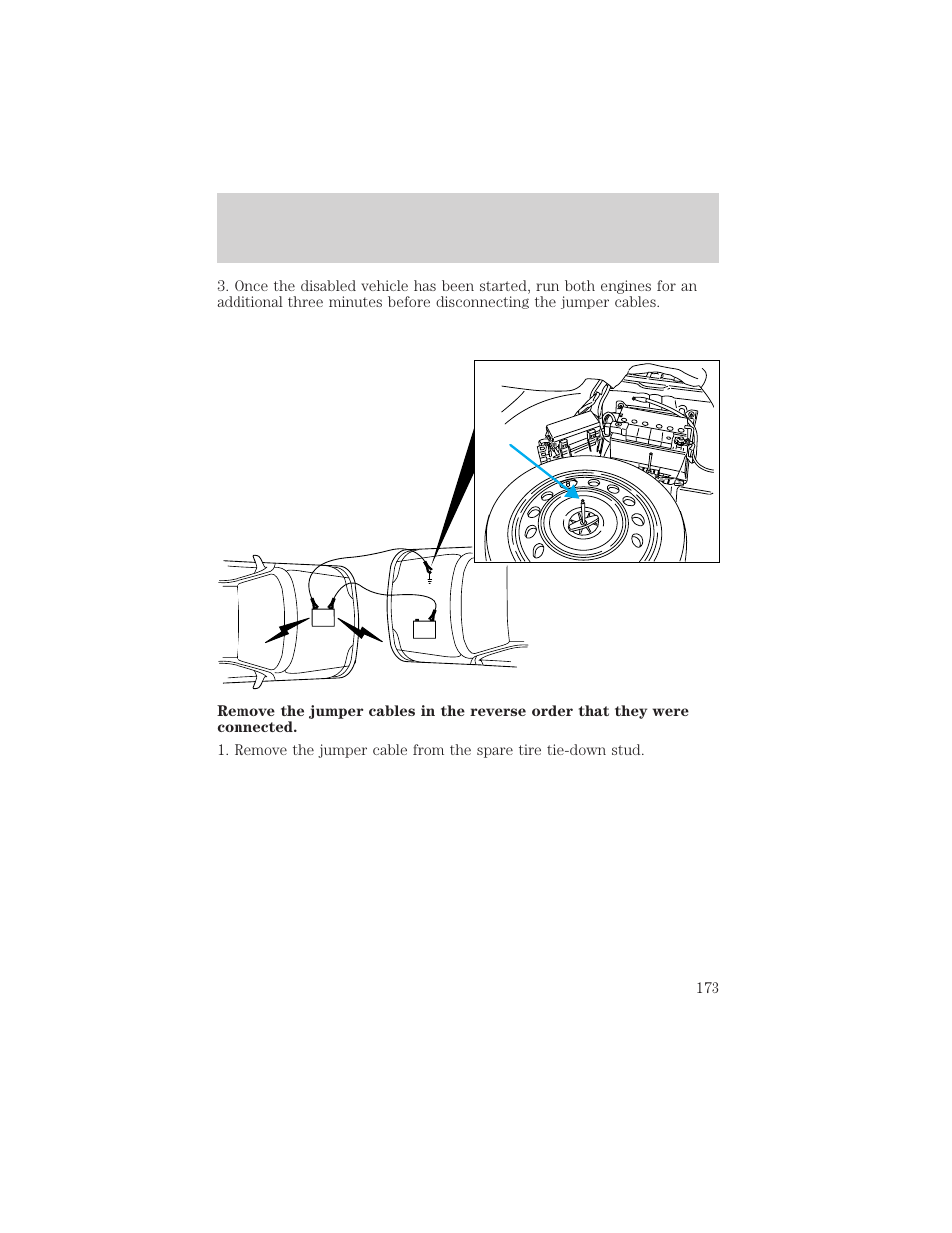 Roadside emergencies | FORD 2002 Thunderbird v.1 User Manual | Page 173 / 248