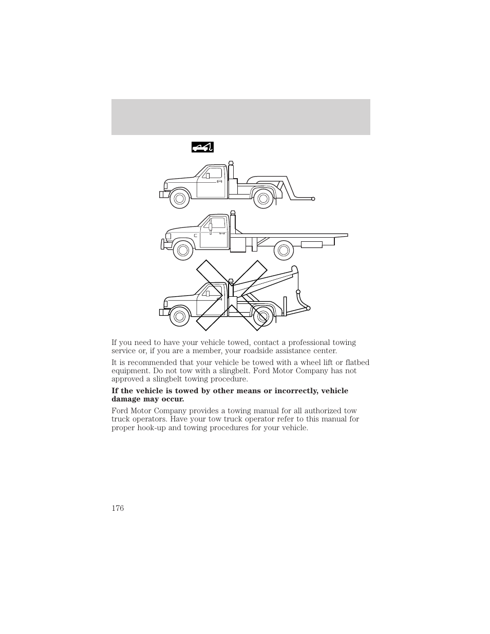 Roadside emergencies | FORD 2002 Thunderbird v.1 User Manual | Page 176 / 248