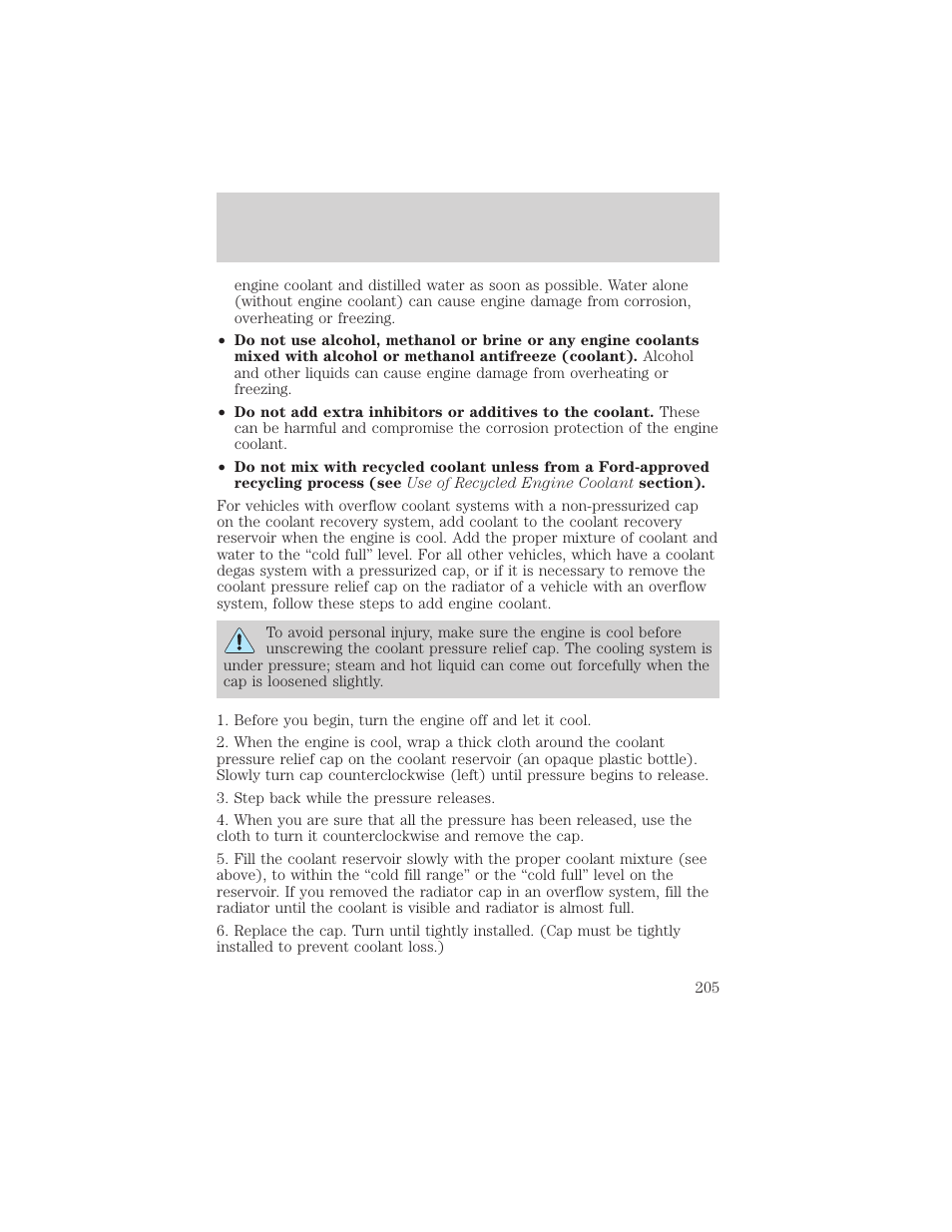 Maintenance and specifications | FORD 2002 Thunderbird v.1 User Manual | Page 205 / 248