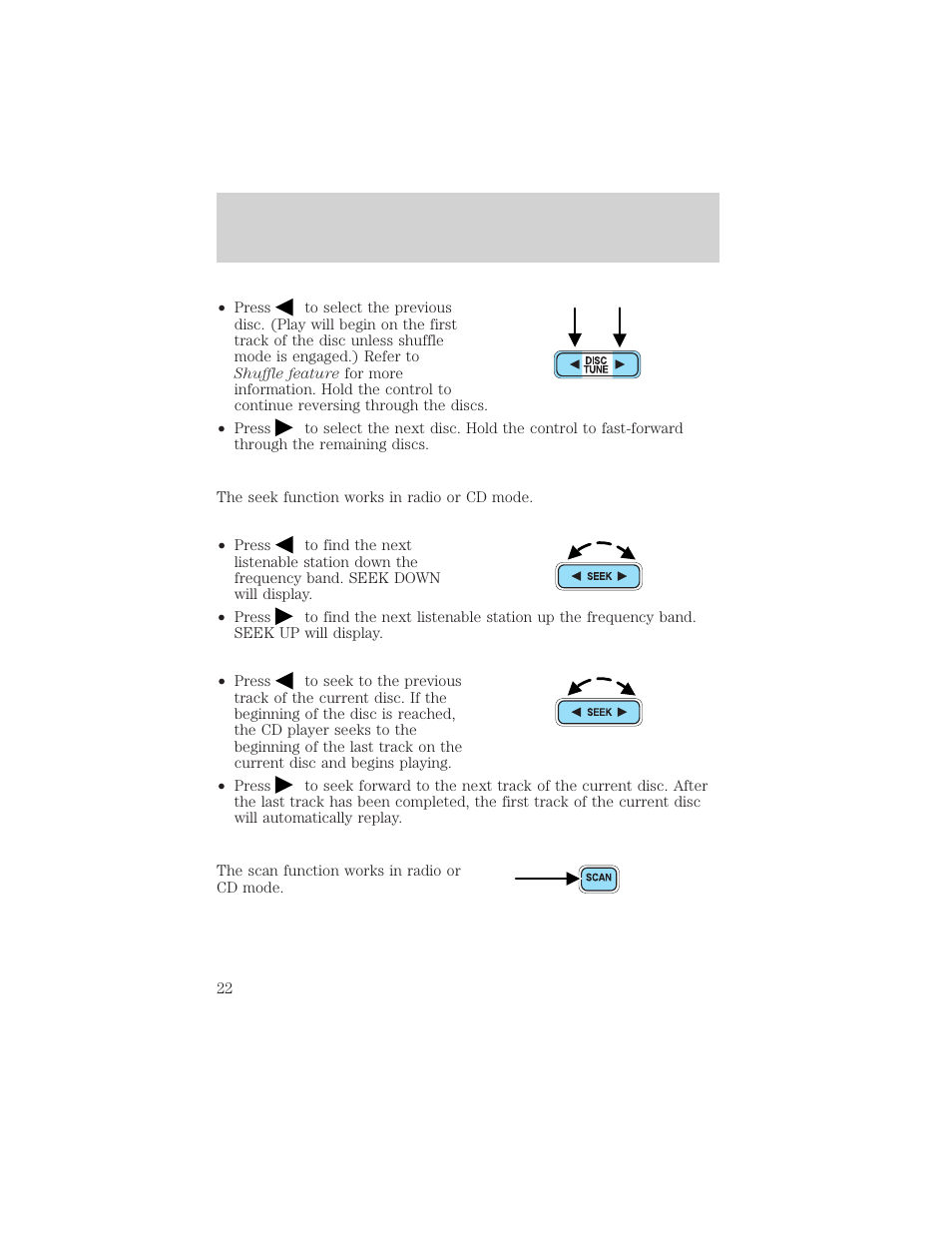 Entertainment systems | FORD 2002 Thunderbird v.1 User Manual | Page 22 / 248