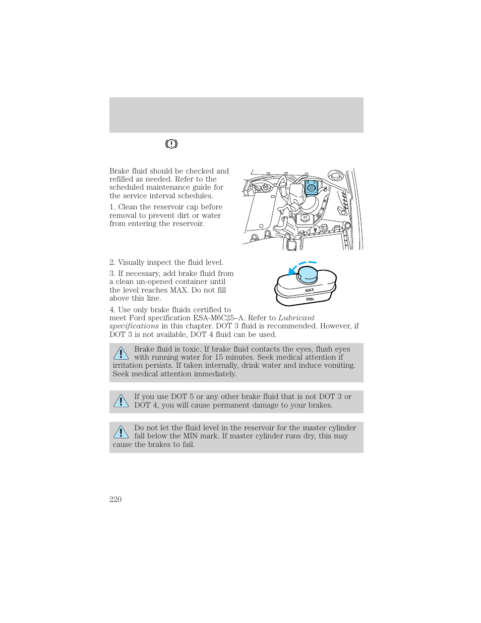 Maintenance and specifications | FORD 2002 Thunderbird v.1 User Manual | Page 220 / 248