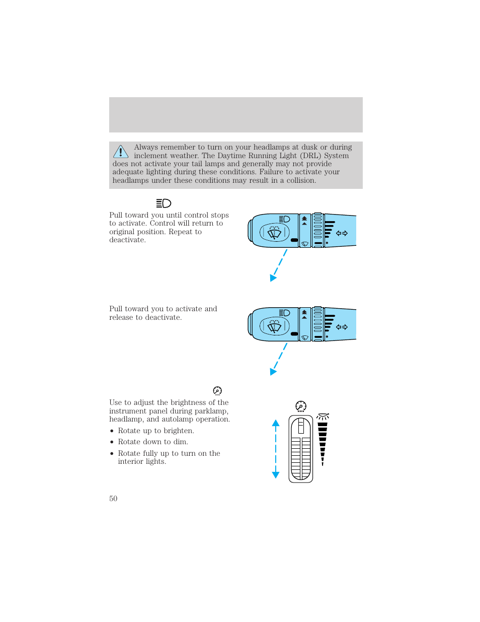 Lights | FORD 2002 Thunderbird v.1 User Manual | Page 50 / 248