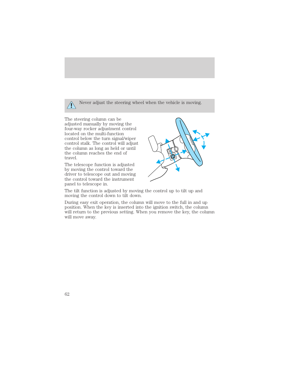 Driver controls | FORD 2002 Thunderbird v.1 User Manual | Page 62 / 248