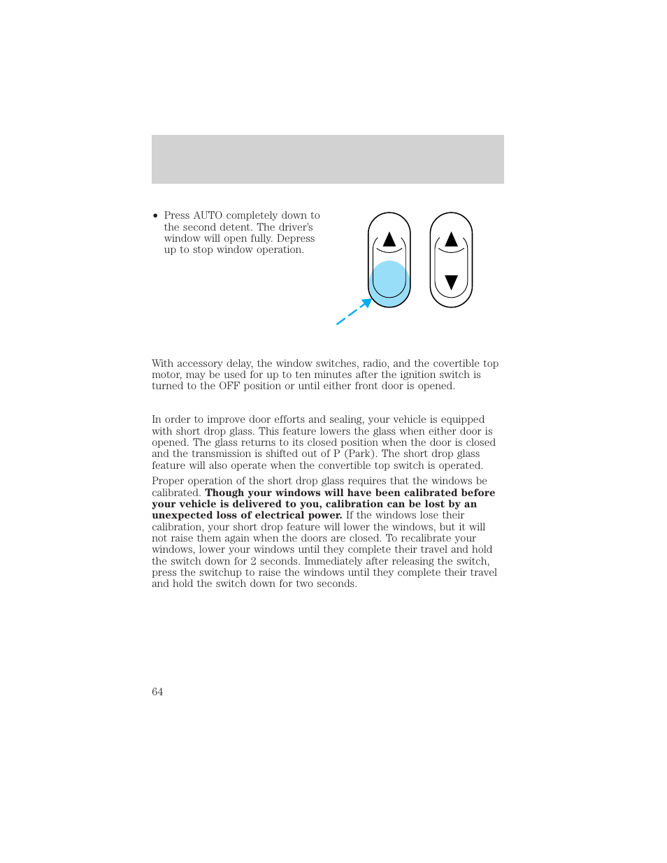 Driver controls | FORD 2002 Thunderbird v.1 User Manual | Page 64 / 248