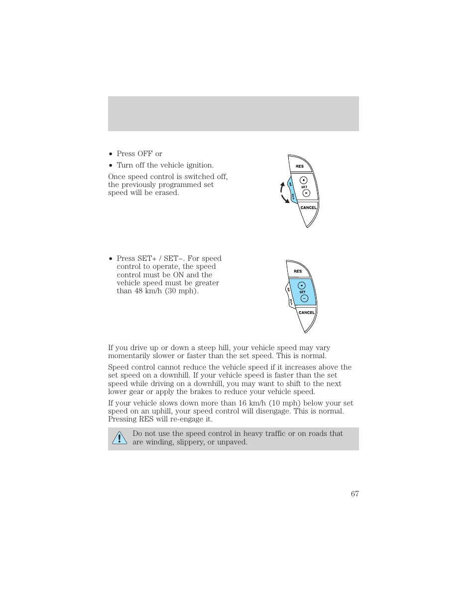 Driver controls | FORD 2002 Thunderbird v.1 User Manual | Page 67 / 248