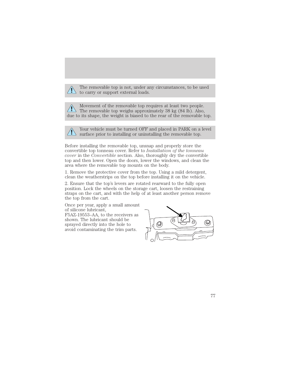 Driver controls | FORD 2002 Thunderbird v.1 User Manual | Page 77 / 248